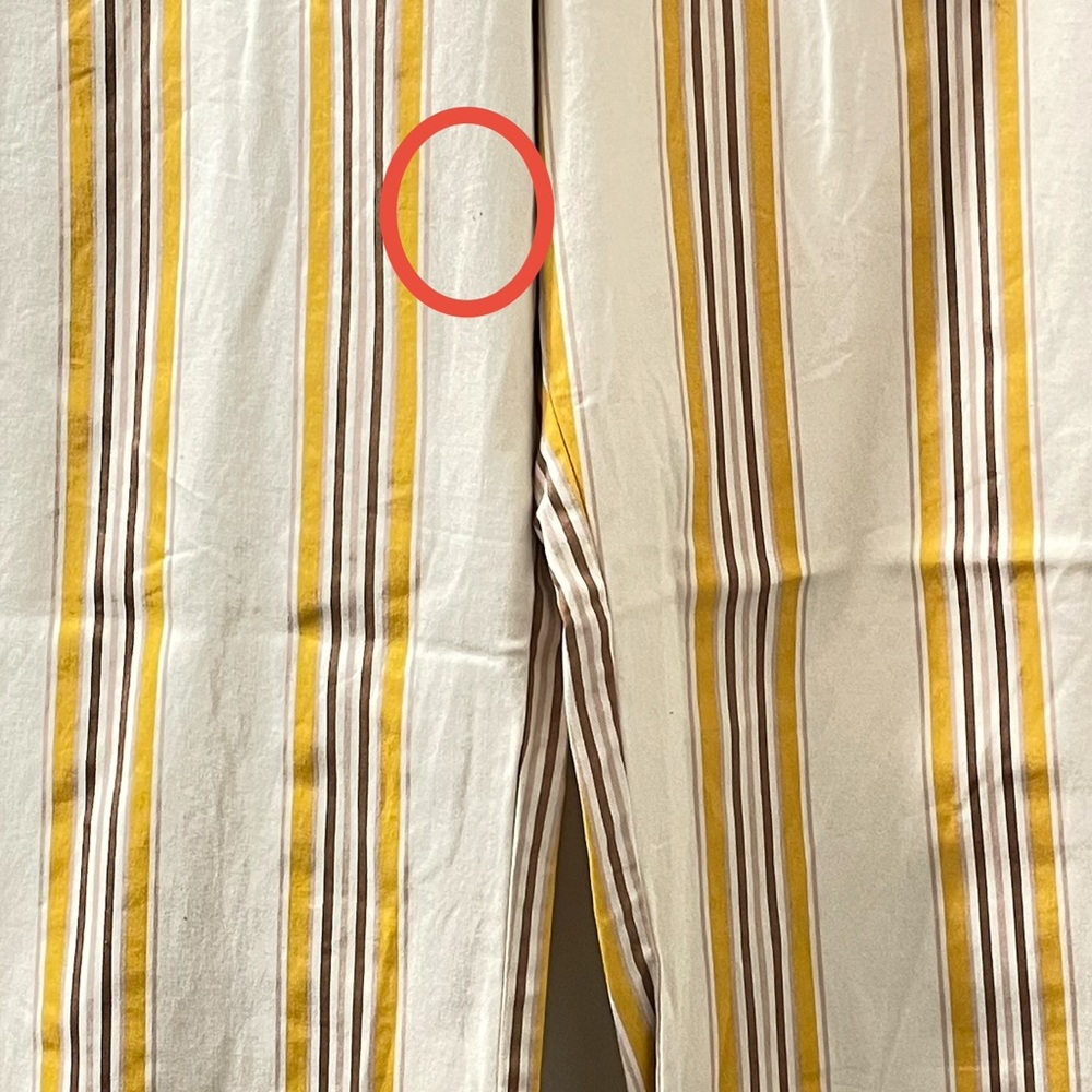 ABERCROMBIE & FITCH Twill Wide Leg Pants‎ in Yellow Stripes - Picture 5 of 5